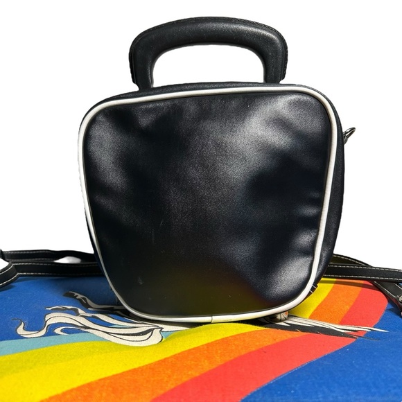 VINTAGE | Y2K “Whatever” Mini Pleather Bowling Bag w/ Detachable Crossbody Strap - Picture 3 of 16